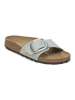 Birkenstock Leren slippers "Madrid" mintgroen - wijdte S
