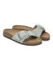 Birkenstock Leren slippers "Madrid" mintgroen - wijdte S