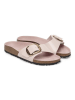 Birkenstock Leren slippers "Madrid" lichtroze - wijdte S