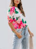 LA Angels Bluse in Weiß/ Pink