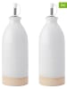 Kitchencraft 2tlg. Set: Essig- & Ölspender "Idilica" in Weiß/ Beige - 450 ml