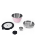 S'well 3tlg. Set: Salatschale "Topaz" in Rosa/ Schwarz