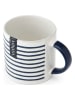 Mikasa 2-delige set: koppen wit/donkerblauw - 390 ml