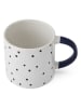 Mikasa 2-delige set: koppen wit/donkerblauw - 390 ml
