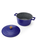 MasterClass 2-delige set: braadslede met deksel blauw - Ø 24 cm