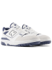 New Balance Leder-Sneakers "550" in Weiß/ Dunkelblau