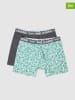PME Legend 2er-Set: Boxershorts in Anthrazit/ Türkis