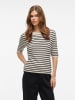 Vila Shirt "Zicha" in Creme/ Schwarz