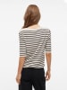 Vila Shirt "Zicha" in Creme/ Schwarz
