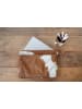 Mars & More Leder-Laptoptasche in Hellbraun/ Weiß - (B)28,5 x (H)39 cm