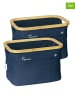 Tom Tailor 2-delige set: opbergmanden donkerblauw - (B)38 x (H)26 x (D)26 cm