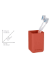 Tom Tailor 2er-Set: Zahnputzbecher in Rot - (B)7 x (H)10 x (T)7 cm