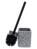 Wenko Toiletborstelgarnituur "Terrazzo" grijs - (B)10 x (H)37 x (D)10 cm