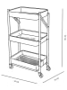 UTILITY Servierwagen in Grün - (B)50 x (H)90 x (T)35 cm