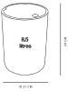 UTILITY Kosz w kolorze jasnoróżowym na śmieci - wys. 29 x Ø 21 cm - 8,5 l