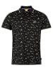 Roadsign Poloshirt in Schwarz/ Beige