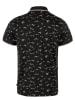 Roadsign Poloshirt in Schwarz/ Beige