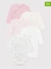 PETIT BATEAU 5er-Set: Wickelbodys in Rosa/ Weiß