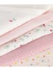 PETIT BATEAU 5er-Set: Wickelbodys in Rosa/ Weiß