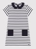 PETIT BATEAU Kleid in Weiß/ Dunkelblau