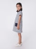 PETIT BATEAU Kleid in Weiß/ Dunkelblau
