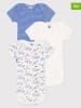 PETIT BATEAU 3-delige set: rompers wit/blauw