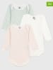 PETIT BATEAU 3er-Set: Bodys in Rosa/ Grün/ Weiß