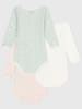 PETIT BATEAU 3er-Set: Bodys in Rosa/ Grün/ Weiß