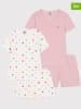 PETIT BATEAU 2er-Set: Pyjamas in Weiß/ Rosa
