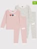 PETIT BATEAU 2-delige set: pyjama's lichtroze/wit