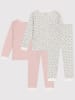 PETIT BATEAU 2-delige set: pyjama's lichtroze/wit