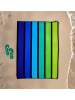 Le Comptoir de la Plage Strandtuch ''Happy'' in Blau/ Grün - (L)180 x (B)140 cm