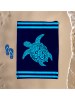 Le Comptoir de la Plage Strandlaken "Paxos" donkerblauw/turquoise - (L)180 x (B)140 cm