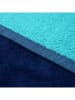 Le Comptoir de la Plage Strandlaken "Paxos" donkerblauw/turquoise - (L)180 x (B)140 cm