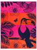 Le Comptoir de la Plage Strandlaken "Tropical Forest" oranje/roze - (L)180 x (B)140 cm