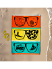 Le Comptoir de la Plage Strandlaken "Mondrago" oranje/geel/turquoise - (L)180 x (B)140 cm