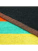Le Comptoir de la Plage Strandlaken "Mondrago" oranje/geel/turquoise - (L)180 x (B)140 cm