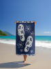 Le Comptoir de la Plage Strandlaken "Patong" donkerblauw - (L)175 x (B)100 cm