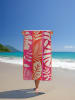 Le Comptoir de la Plage Strandtuch ''Chincha'' in Pink/ Orange - (L)175 x (B)100 cm