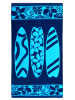 Le Comptoir de la Plage Strandtuch ''Cayo'' in Dunkelblau/ Türkis - (L)170 x (B)90 cm