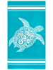 Le Comptoir de la Plage Strandtuch ''Ushaka'' in Türkis - (L)170 x (B)90 cm