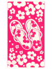 Le Comptoir de la Plage Strandlaken "Myrtos" roze - (L)170 x (B)90 cm