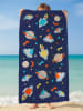 Le Comptoir de la Plage Mikrofaser-Strandtuch ''Galaxy'' in Dunkelblau/ Bunt - (L)140 x (B)70 cm