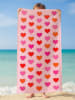 Le Comptoir de la Plage Mikrofaser-Strandtuch ''Curs'' in Rosa/ Pink - (L)140 x (B)70 cm
