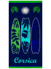 Le Comptoir de la Plage Mikrofaser-Strandtuch ''Algajola'' in Dunkelblau - (L)140 x (B)70 cm