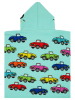 Le Comptoir de la Plage Badponcho "Cars" turquoise/meerkleurig - (L)60 x (B)60 cm