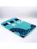 Le Comptoir de la Plage Microvezel strandlaken "Piana" turquoise/donkerblauw - (L)170 x (B)90 cm