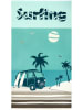 Le Comptoir de la Plage Mikrofaser-Strandtuch ''Surfango'' in Türkis - (L)170 x (B)90 cm