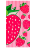 Le Comptoir de la Plage Microvezel strandlaken "Pop-Fraise" lichtroze/roze - (L)150 x (B)75 cm