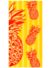 Le Comptoir de la Plage Mikrofaser-Strandtuch ''Pop-Ananas'' in Gelb/ Rot - (L)150 x (B)75 cm
